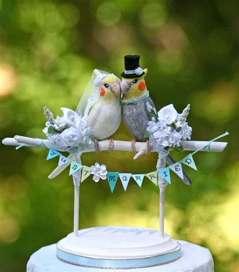 bird wedding toppers for cakes|cute bird wedding cake toppers.